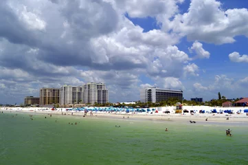 Papier Peint photo autocollant Clearwater Beach, Floride Hôtels sur Clearwater Beach en Floride