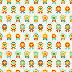 Reward seamless  pattern of medal