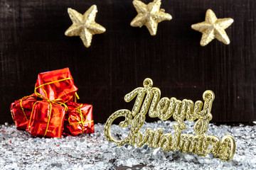 set of objects related to the Christmas season