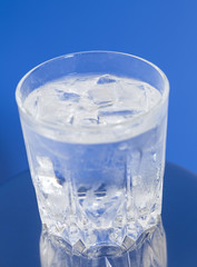 glass of water with ice