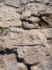 The stones from the limestone closeup