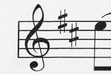 Violinschlüssel mit Note