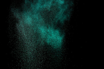 Abstract aquamarine  paint  Holi.