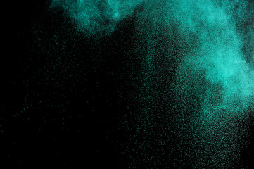 Abstract aquamarine  paint  Holi.