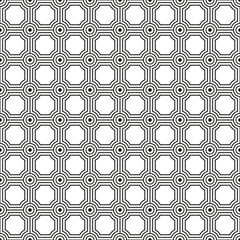 Seamless art deco circle link pattern texture background