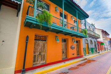 Fototapeta na wymiar historic old town in Panama city