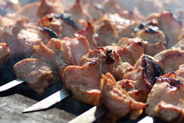 meat barbecue fire