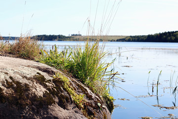 landscape stone on the lake