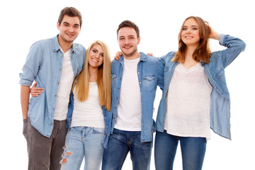 Obraz premium Group of happy young people