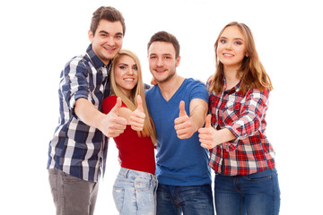 Group of happy young people