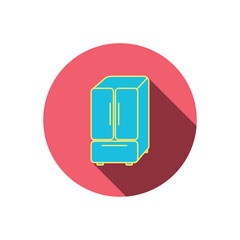 American fridge icon. Refrigerator sign.