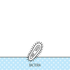 Bacteria icon. Medicine infection symbol.