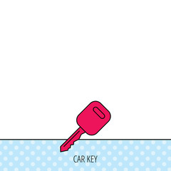 Car key icon. Transportat lock sign.