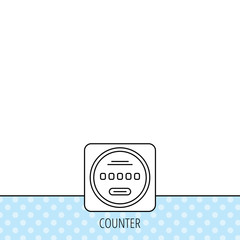 Electricity power counter icon. Measurement sign.