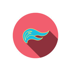 Fire flames icon. Blazing bonfire sign.