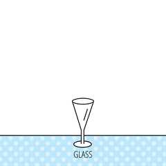 Champagne glass icon. Goblet sign.