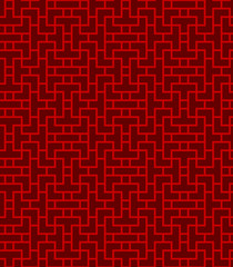 Seamless Chinese lattice geometry line pattern background.
