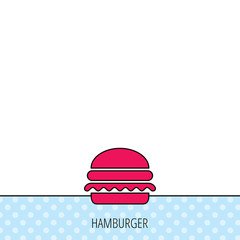 Hamburger icon. Fast food sign.