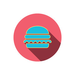 Hamburger icon. Fast food sign.