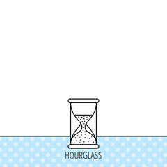 Hourglass icon. Sand time sign.