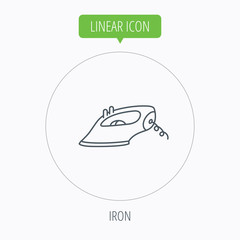 Iron icon. Ironing housework sign.