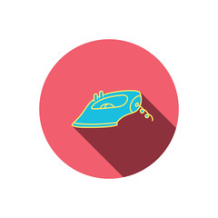 Iron icon. Ironing housework sign.