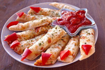 Cheesy Breadsticks Witch Fingers