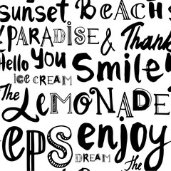 Vector illustration with hand drawn alphabet.