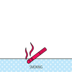 Smoking allowed icon. Yes smoke sign.