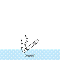 Smoking allowed icon. Yes smoke sign.