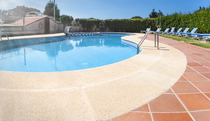 Swimming pool with stair