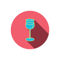 Wineglass icon. Goblet sign.