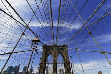 Views of the Brooklyn Bridge.