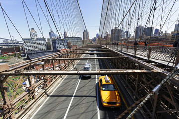 Obraz premium Widoki na Most Brookliński.