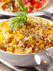 Quinoa with corn salad