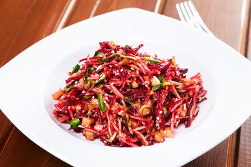 Salad with beetroot and celery