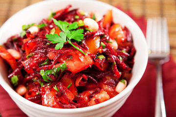 Tomato and beetroot salad