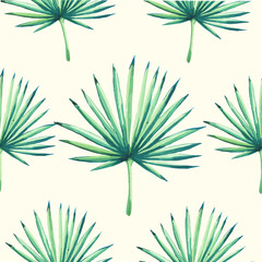 Vector illustration with watercolor leaves.