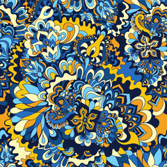 Abstract hand-drawn floral background. 