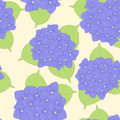  seamless background with  flower hydrangea .
