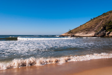 Empty Grumari Beach in Rio de Janeiro