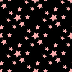 Pink stars on a black background.