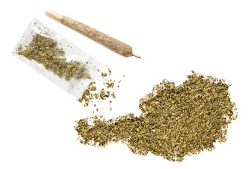 Weed in the shape of Austria and a joint.(series)