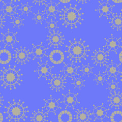 Winter background of snowflakes.Seamless.