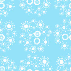 Snowflakes on a blue background.