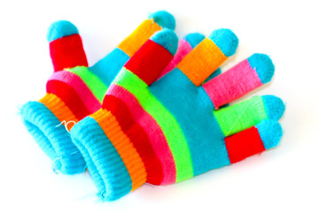 colorful glove frabic