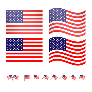 United States Flags 2 EPS10