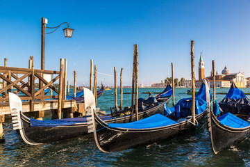 Fototapeta na wymiar Gondolas in Venice, Italy