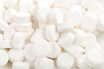 Fototapeta na wymiar Oral medicine, paracetamol,white pills.