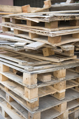 Scrap wood crates for recycling